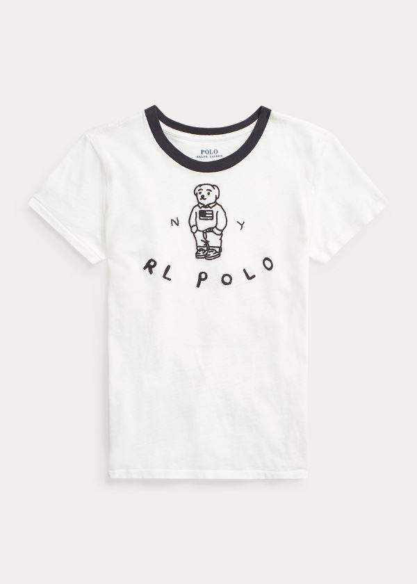 Polo Ralph Lauren Polo Bear Jersey T Shirt Dame Danmark (PBDXR8632)